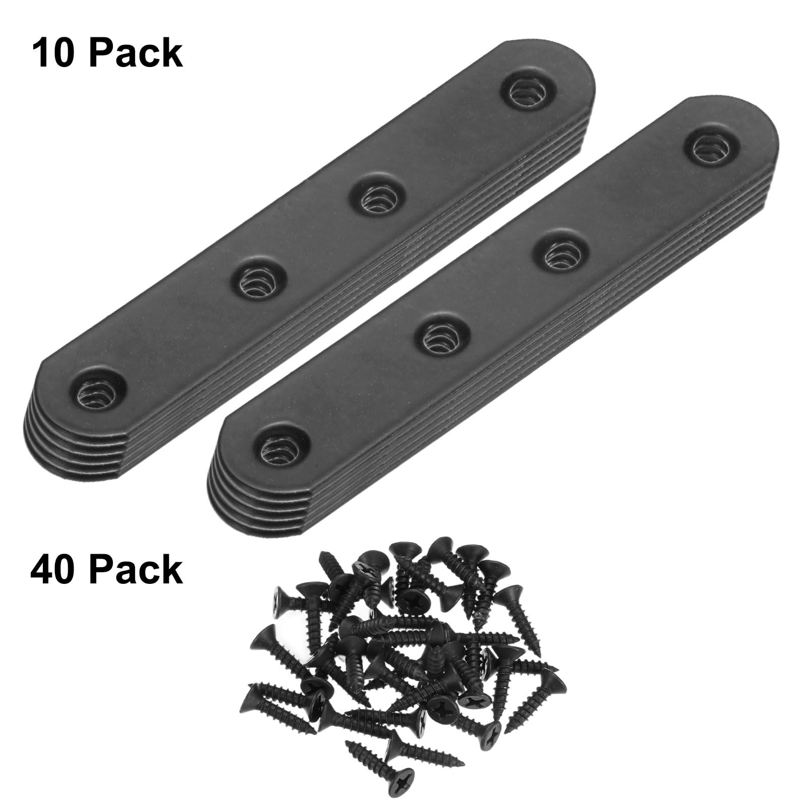 M METERXITY 10-Pack Flat Straight Brackets, 3.74 x 0.71 Inch Flat Bracket Mending for Wood Furniture/ Timber PC Case Holder - Image 4