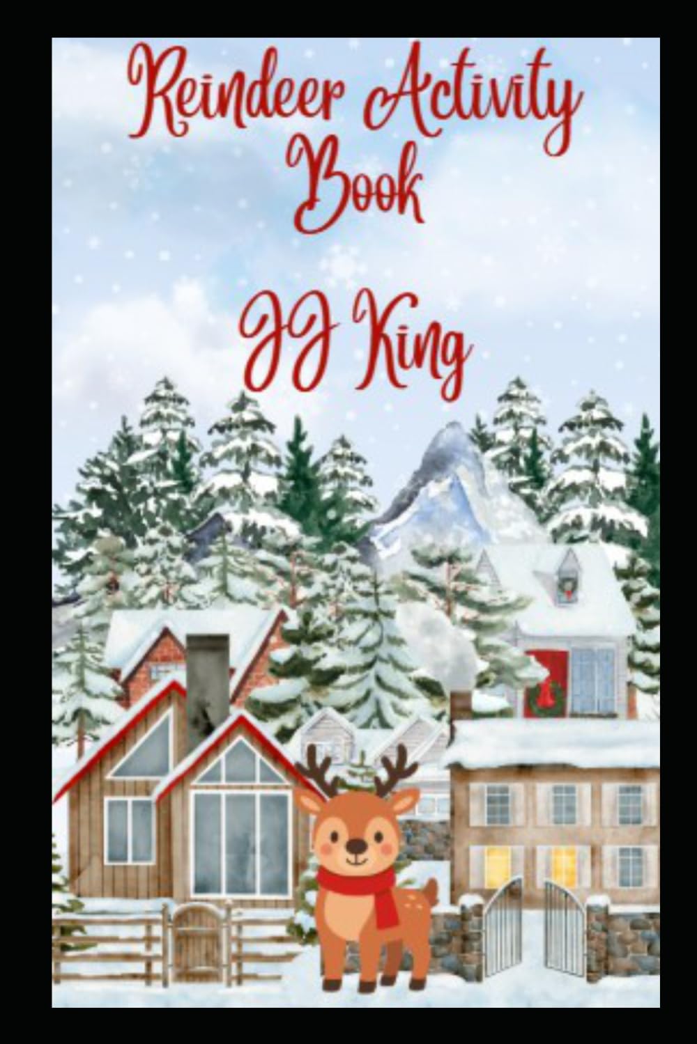 Reindeer Activity Book: Coloring, Crossword Puzzles, and Wordsearch