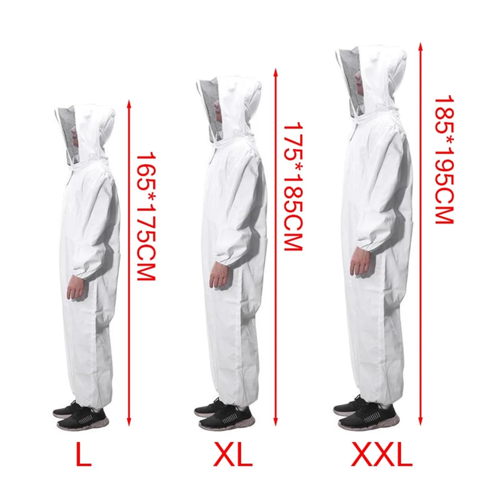 Tuta da apicoltore con protezione professionale for tutto il corpo, cappello di sicurezza, attrezzatura for tutto il corpo(XL)