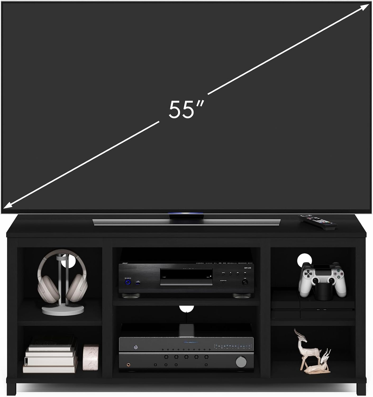 Furinno Classic 3-Tier TV Stand, Entertainment Center, Americano image 3