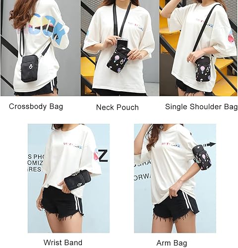 Miniatura 6 de Brazalete de teléfono para iPhone 15 Pro Max 14 13 Pro Max, Samsung Galaxy S24 Ultra S23 FE A15 A14 A54 A35 A25 - Pequeña bolsa para teléfono