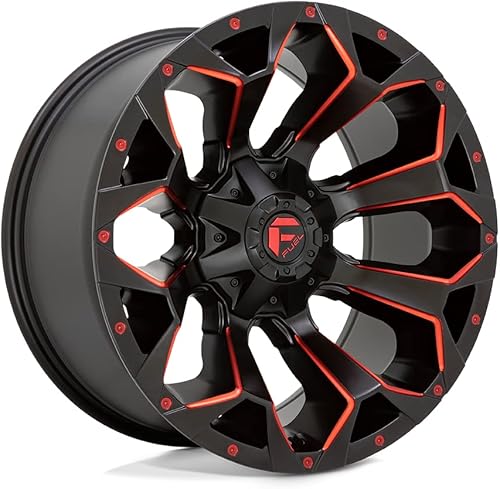 FUEL D787 Assault 17x8.5 5x4.5"/5x5" +14mm Llanta de Rueda Negra/Roja 17" Pulgada D78717852652