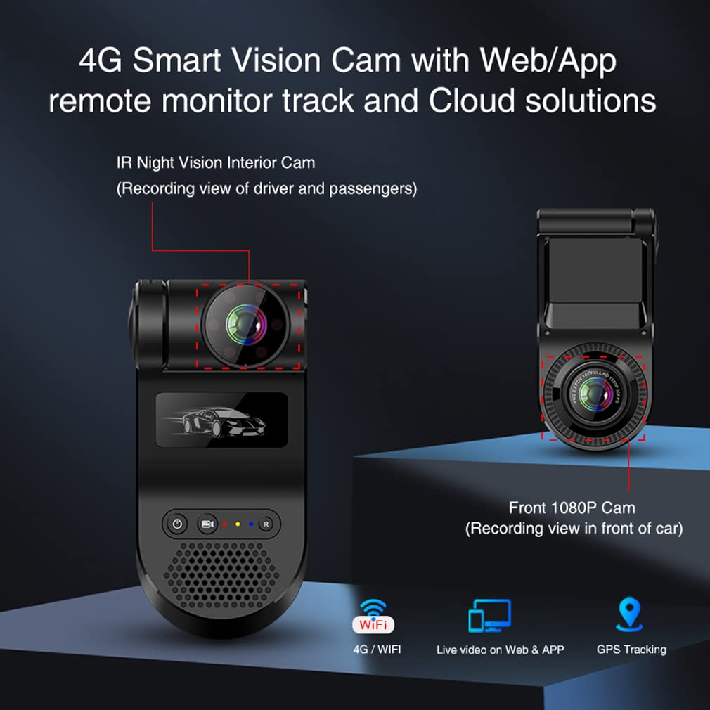 Amazon.co.jp: 4 G WiFiデュアルドライブレコーダー車の前と車内の