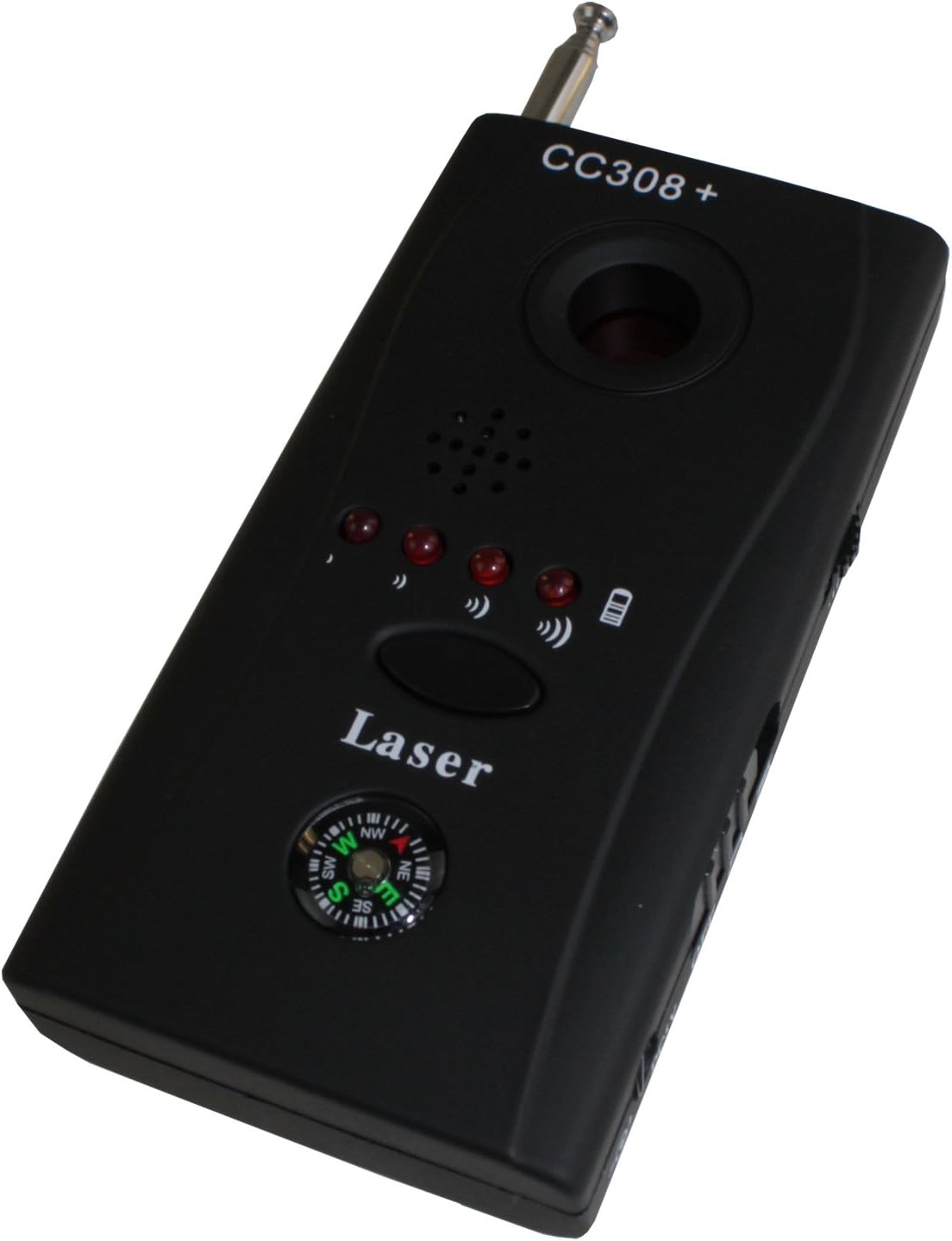 CC308 Bug Detector Anti-Spy RF Detector for DECT, Wireless Bug and Listening Device with 6 LEDs Shutter Bug Finder