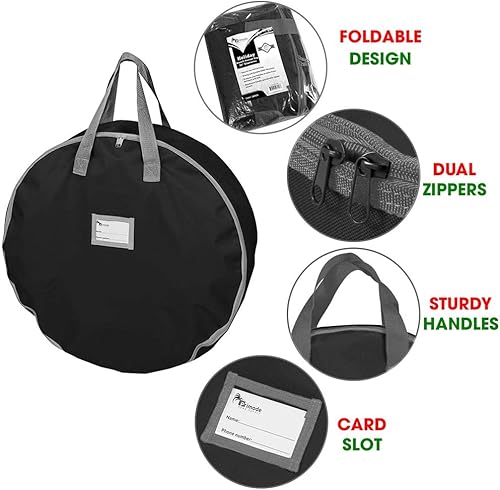 Miniatura 10 de Primode - Bolsa de almacenamiento para coronas de Navidad, de 48 pulgadas, asas hechas de poliéster Oxford 600D resistente, grande de 36 pulgadas