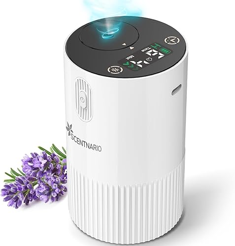 Miniatura 8 de Difusor sin agua para aceite esencial, difusor de aromaterapia para el hogar con indicador de batería, máquina de aire inteligente portátil de aroma