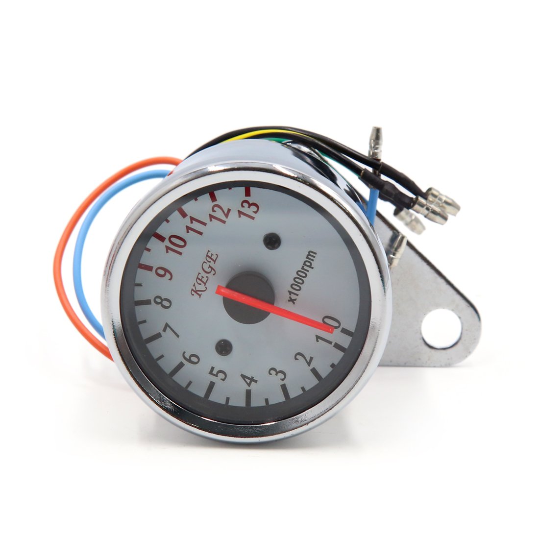 sourcing map Jauge De Compte-Tours Moto Universelle 1pc 0-13000tr/min | Chromé, Universel, Pour Camion, Pour Auto, Pour Bateau, Rétroéclairage, Support De Montage, Interface Mécanique