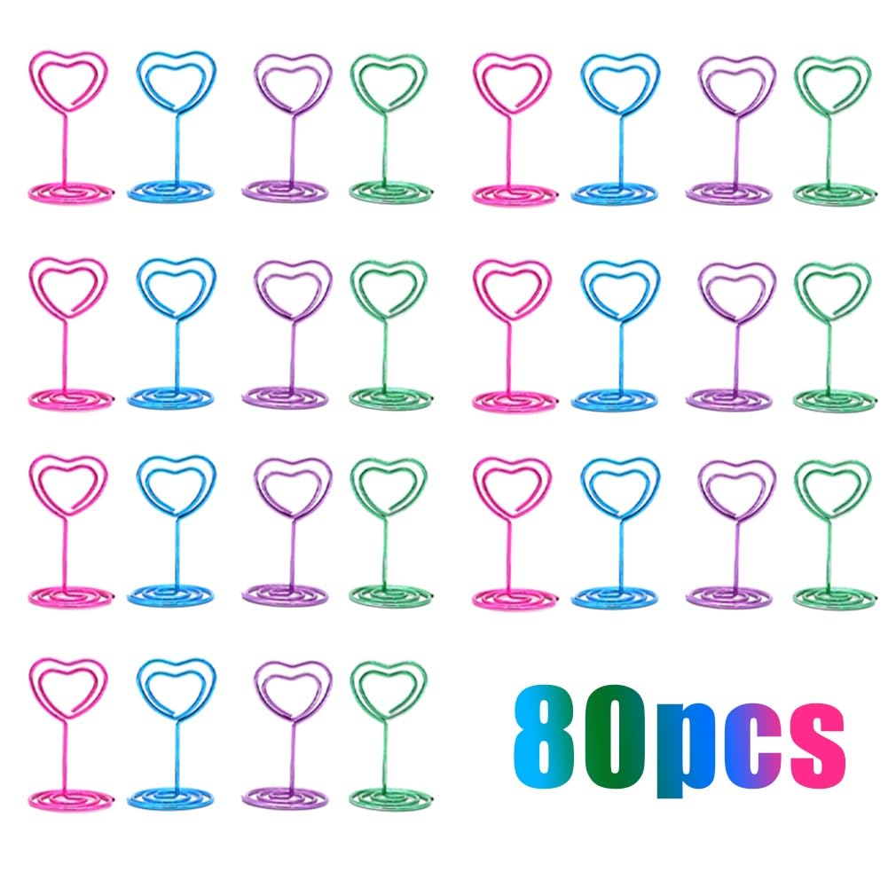 Portanúmeros de mesa, portatarjetas de lugar, 80 unidades, for bodas, cumpleaños, aniversarios y restaurantes.