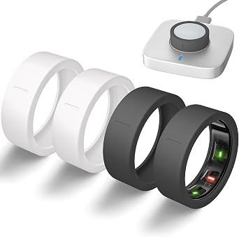 4 Pack Ultra-Thin Covers Compatible with Oura Ring Gen 4/Oura Gen 3 Cover | Anti-Scratch Elastic Silicone Protector Case Smart Rings Accessories for ULTRAHUMAN Ring AIR/RingConn Gen 3/Gen 2/2 Air