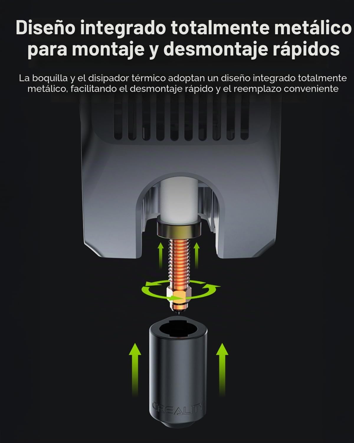 Boquilla oficial Creality K2 Plus, kit de repuesto de boquillas para hotend Creality Hi Combo con aleación de titanio, aleación de cobre y acero endurecido, para K2 Combo (0,4 0,6 0,8 mm, 4 unidades)