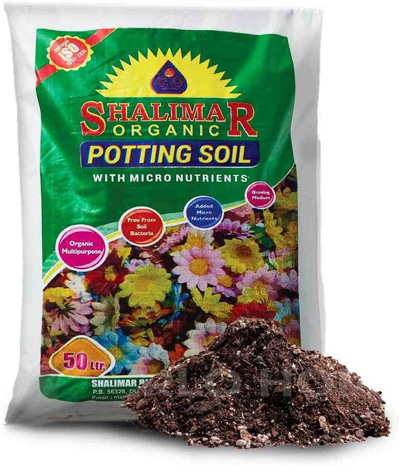 Garden Potting Soil (50 L) Organic Soil Green Pro/Organic Potting Soil With Micro Nutirients For Indoor And Outdoor Plants Soil For Home Gardens - Shalimar Pottingsoil