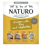 Naturo - Pollo para perro adulto (1 a 7 años) con arroz y verduras, 400 g x 7