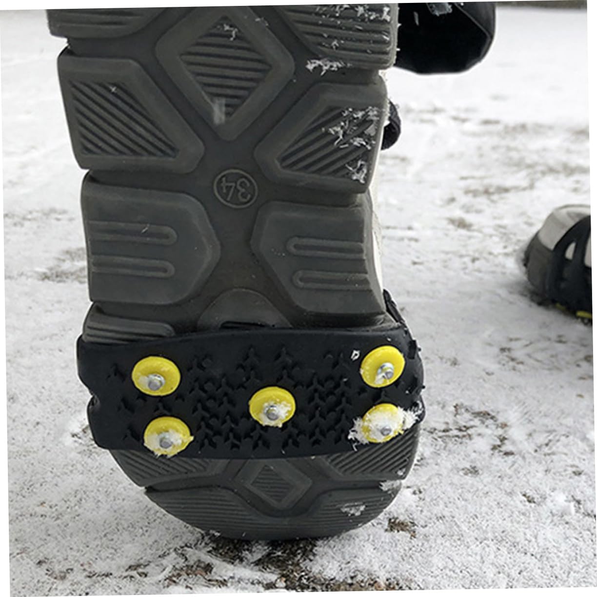 CALLARON Ramponi A Cinque Denti Per Stivali Da Uomo Scarpe Ramponi Scarponi Da Neve Per Donna Con Punte Punte Per Scarpe Stivali Da Lavoro Uomo Copriscarpe Da Alpinismo Ramponi