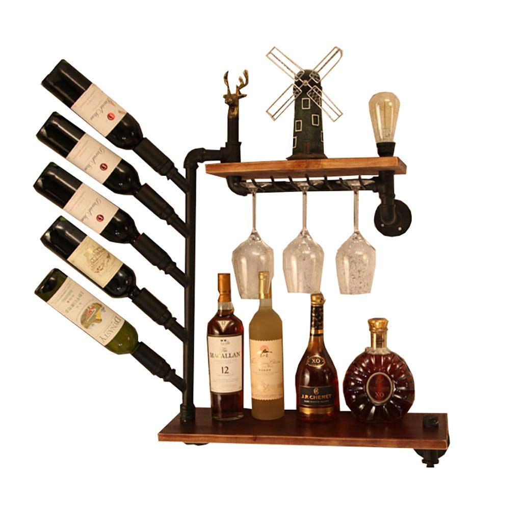 Casier à vin Loft Vintage mural pour ranger vos verres et bouteilles