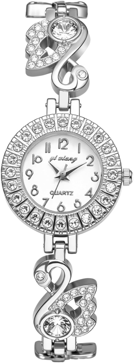 Avaner Women's Bracelet Wrist Watches: Ladies Rhinestone Gold Silver Unique Strap Analog Quartz Elegant Watch