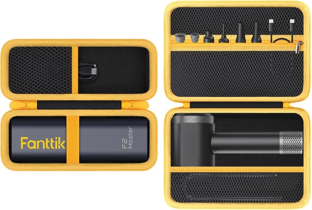 Aenllosi for Fanttik F2 Master Mini Cordless Rotary Tool Kit Hard Case, Rotary Tool Organizer + Fanttik X9 Classic Inflator/Blower 2-in-1, Tire Inflator Portable Air Compressor Organizer
