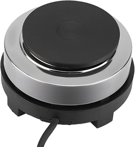 Miniatura 9 de Placas calientes de 500 W para cocinar, mini placa eléctrica individual para cocina, al aire libre, camping, viajes, caravana, 4 pulgadas de diámetro