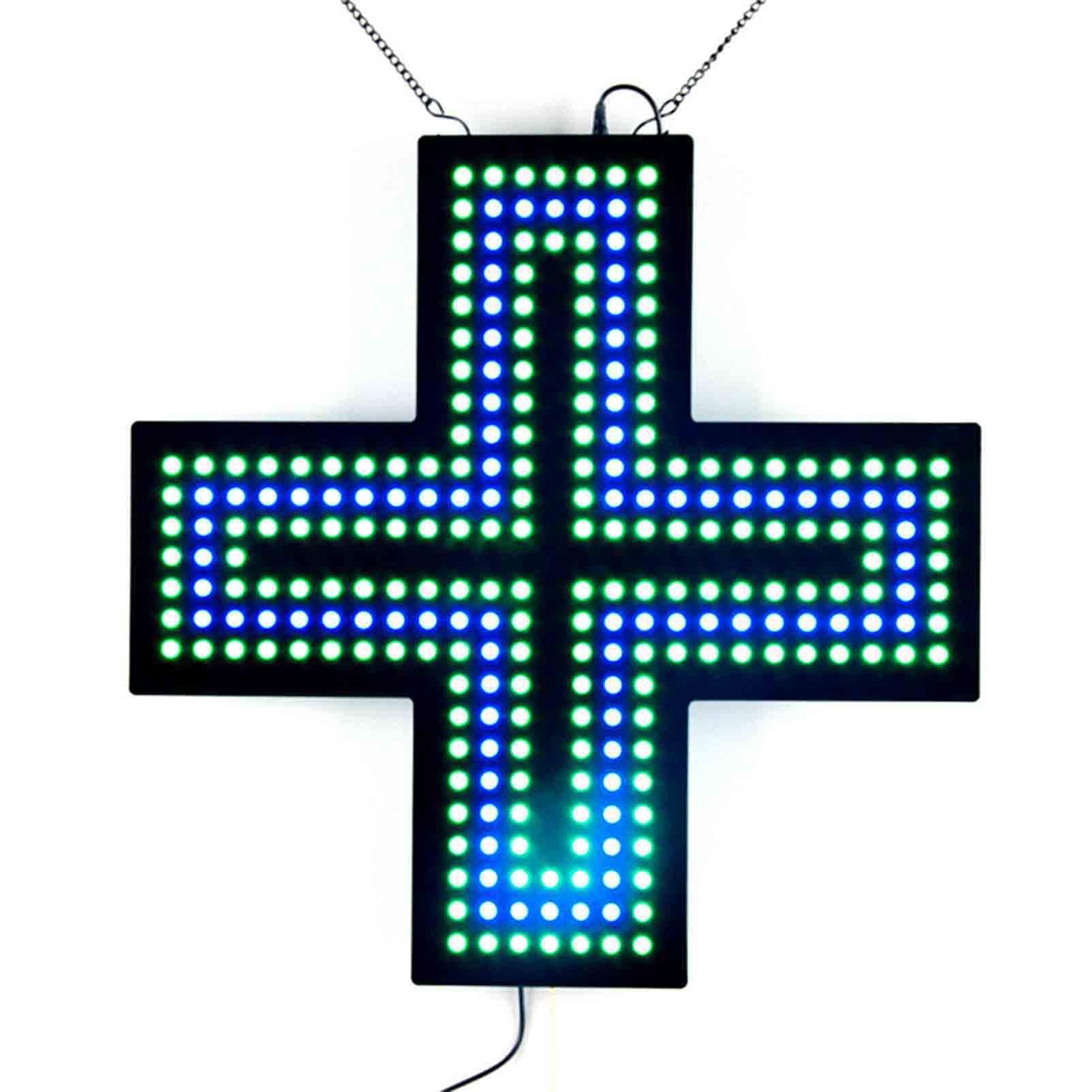 Segnale a LED per farmacia, con simbolo medico a croce, luce ultra luminosa da appendere per interni, 3 modalità per la decorazione del negozio e l'uso in clinica