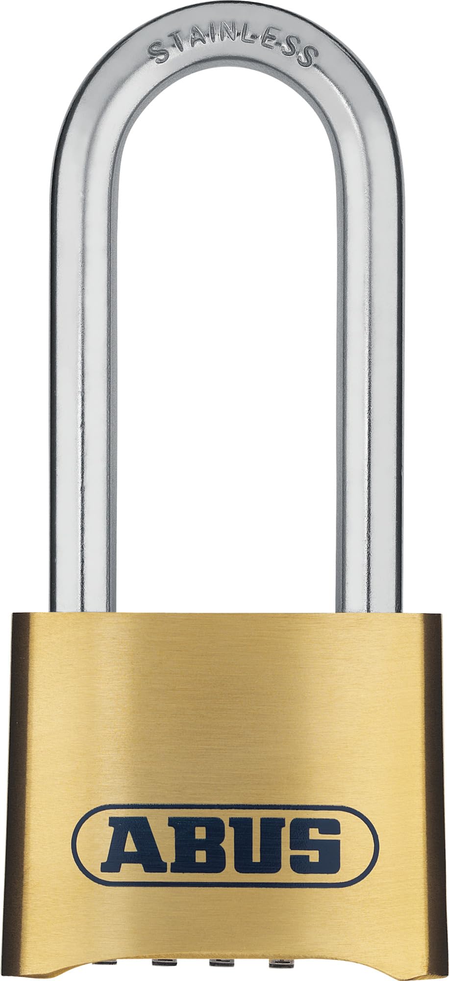 ABUSCombination Lock 180IB/50HB63 - Padlock with high Shackle - Weatherproof - with Adjustable Combination Code - ABUS Security Level 5 - Brass-Coloured