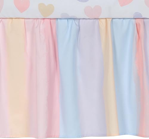 Miniatura 6 de Bedtime Originals Juego de ropa de cama para cuna de bebé de 3 piezas con diseño de corazones arcoíris