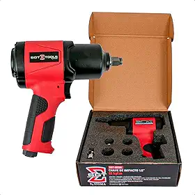 Chave de Impacto Pneumática 1/2' Feron Ferramentas – 82 kgf·m (820 Nm) – Ferramenta Profissional, Twin Hammer
