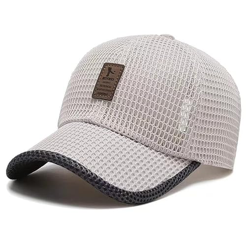 Chentian 2023 Kosseco Hat, Summer Breathable Lightweight Baseball Cap, Summer Outdoor Casual Baseball Cap, Mesh Hats For Men (Beige) #TOP6