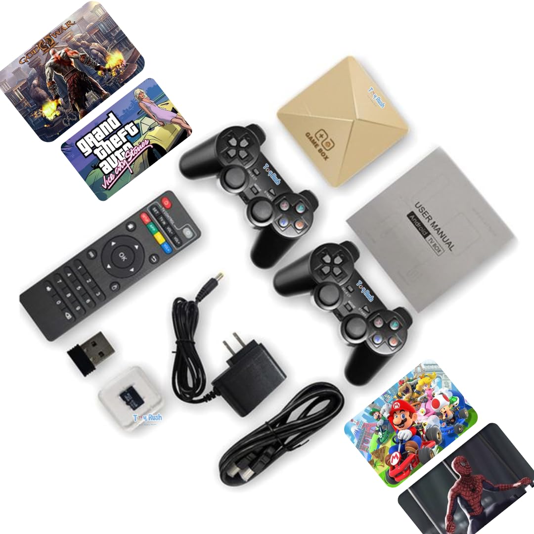 Toy Rush 2 in 1 Video Game for Tv Gaming Emulators PSP,PS1,N64,GTA,NBA,Football,Tekken,Screen Mirroring All in One Gaming Box (B0DHT1N7DB) Amazon Price History, Amazon Price Tracker
