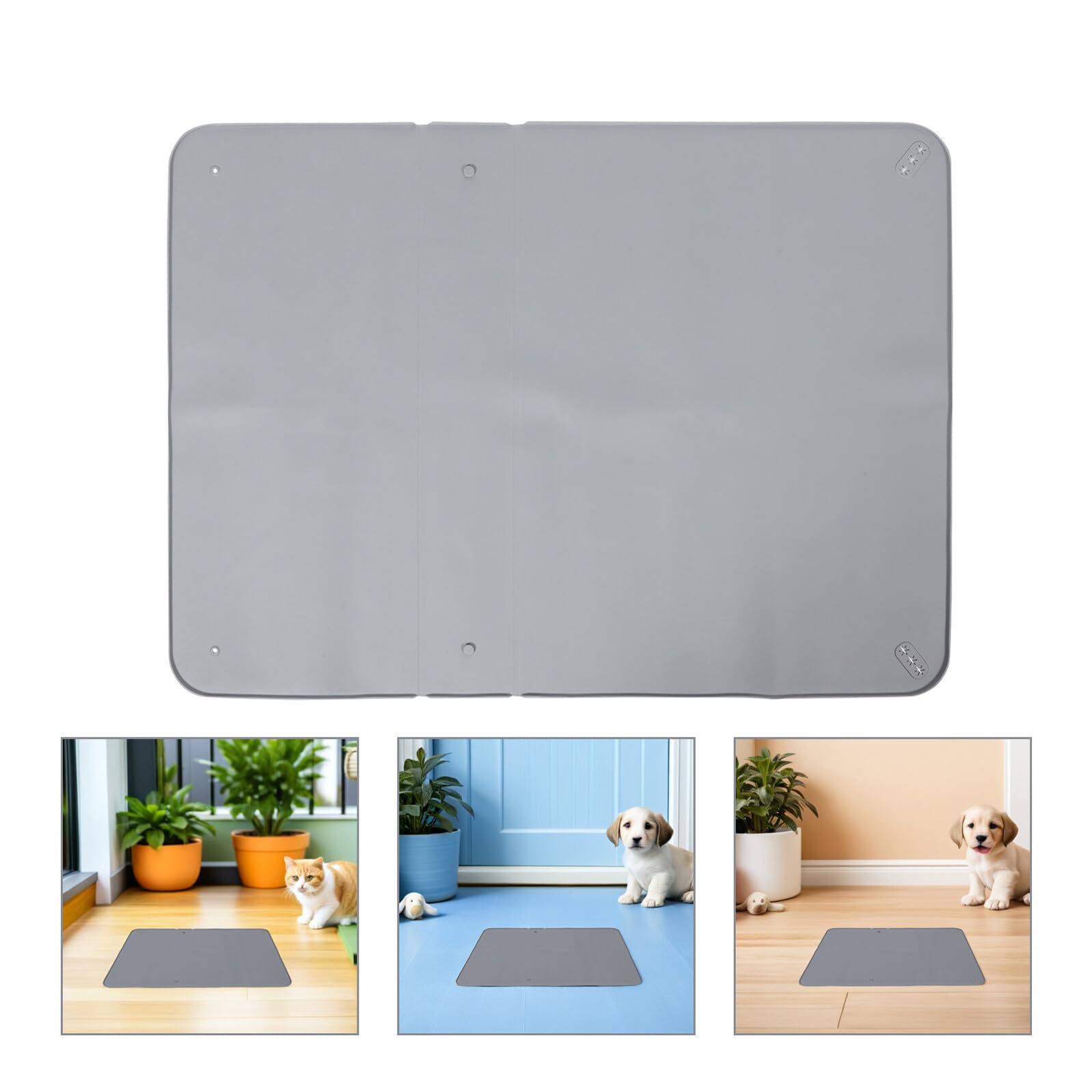 Bandeja de Silicona para Almohadillas para Orinar de Cachorro, con Ventosas Antideslizantes, de Entrenamiento para Mascotas y Protección