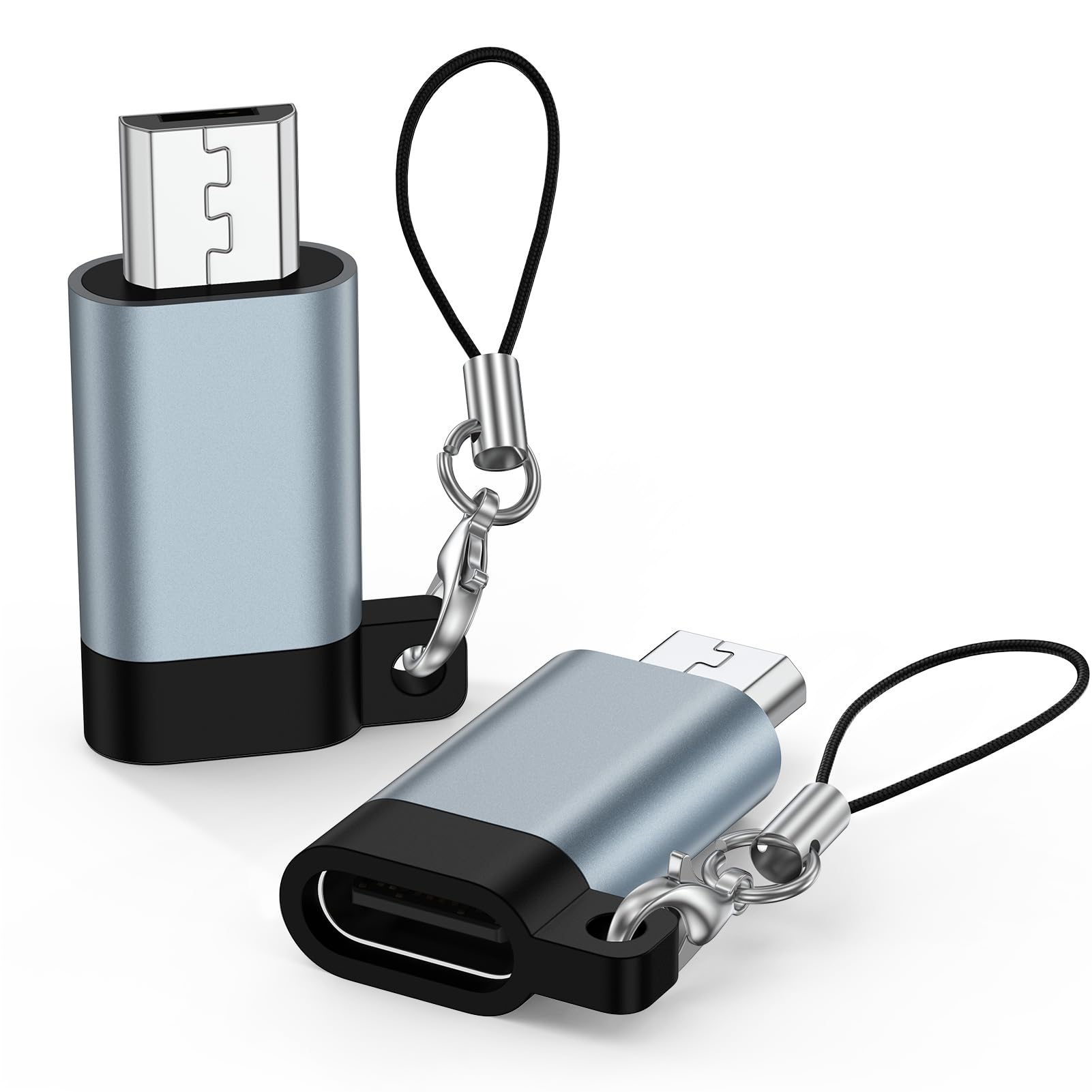 マイクロUSB変換アダプター 2個入り USB C to Micro USB 変…