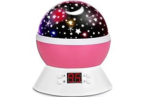 Starry Night Projector for Kids: Celestial Dreams, Pink