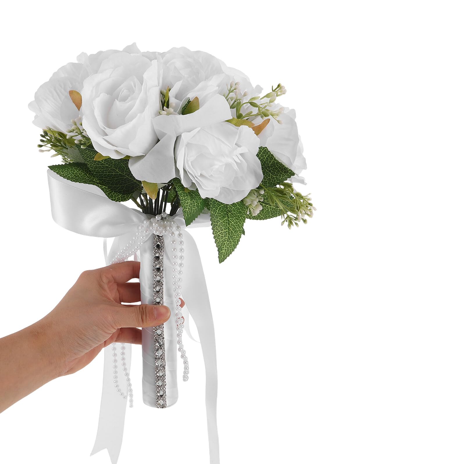 Bouquet da Sposa Artificiale Bianco, Stile Occidentale per Nozze