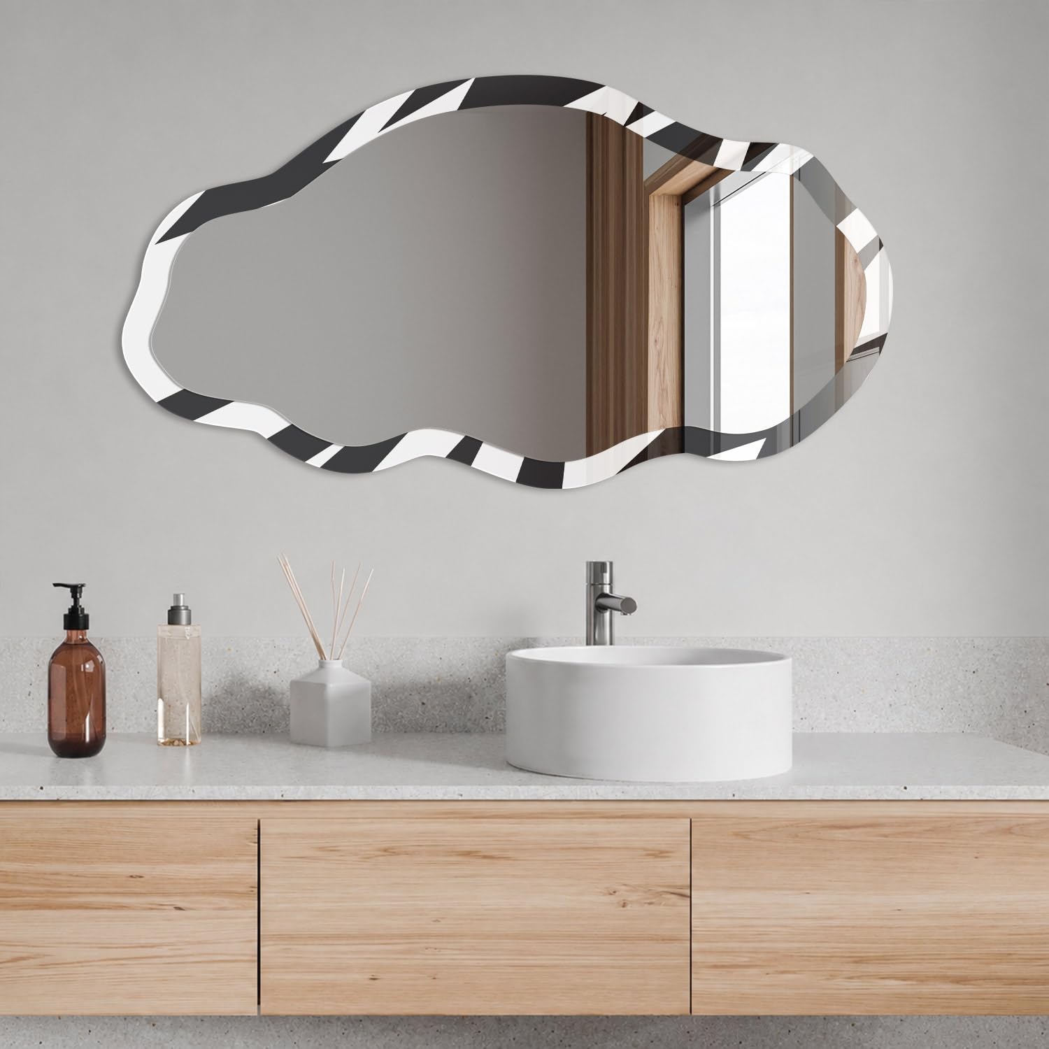Specchio Semplice Con Grafica Di Qualità 45x90 / 52x97 cm Modello dinamico