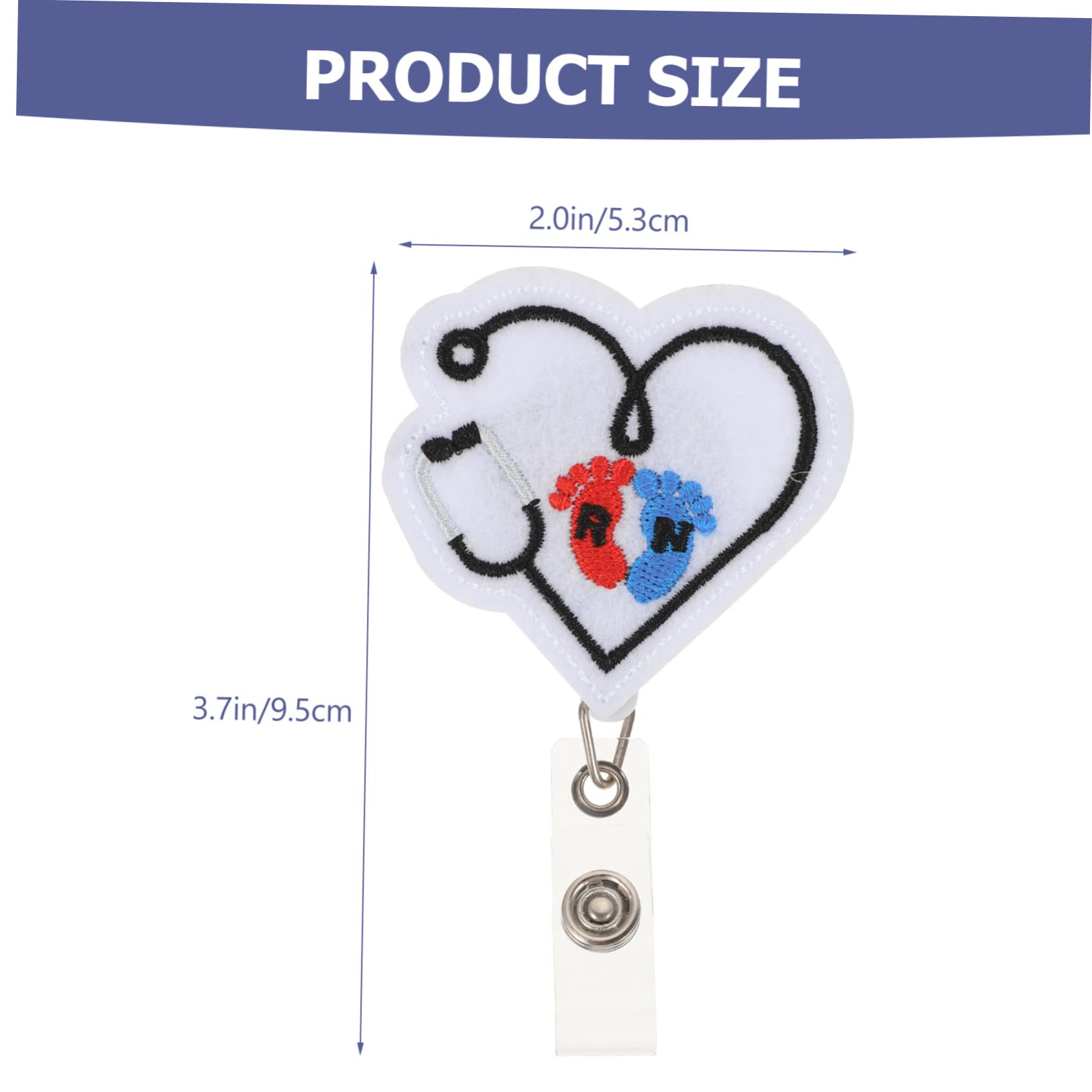 Abaodam 10pièces Porte-badge Rétractable Forme De Cœur Clip Décoratif Pour Infirmiers Personnel De Sécurité Et Employés Lot Clip Rotatif à Degrés Pour Id Cards