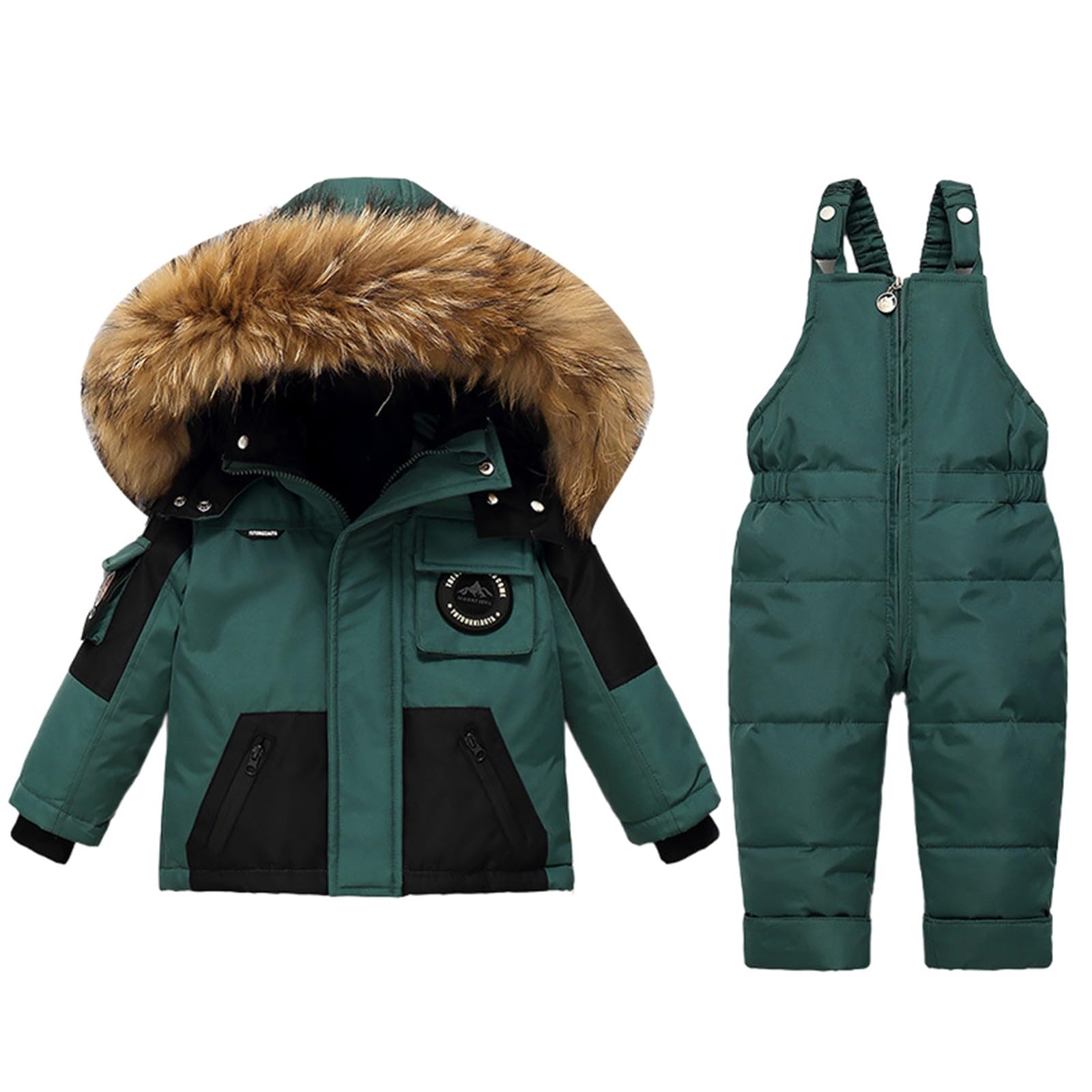 Combinaison de neige pour enfant 2 pièces pour garçons et filles, combinaison d'hiver pour bébé avec veste d'hiver et pantalon de neige, combinaison de ski chaude et combinaison de ski pour