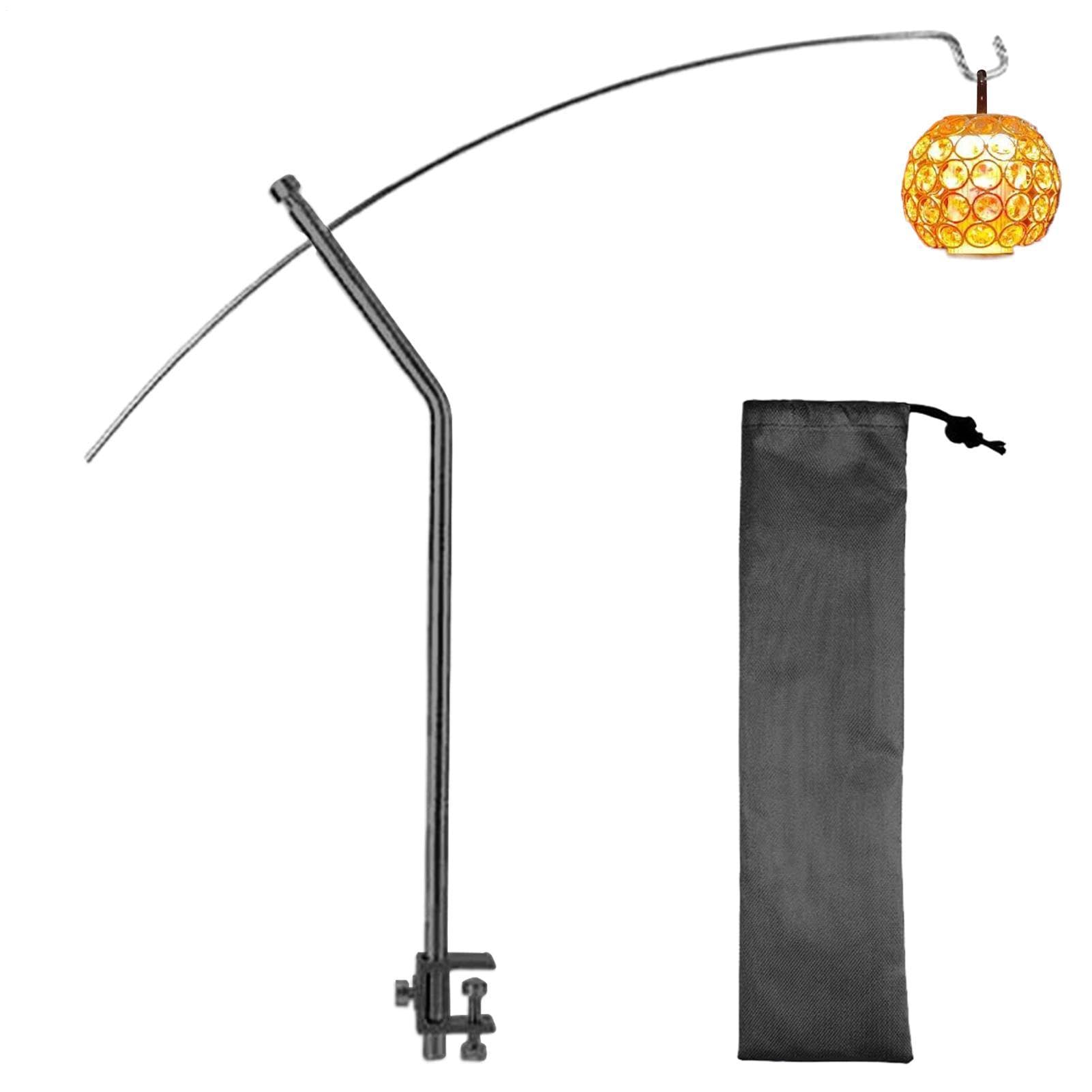 Porta Luz De Camping Soporte para Lámpara Exterior De Aleación De Aluminio | Accesorio Portátil Para Poste De Lámpara De Camping Para Patio Playa Viajeros Campistas Excursionistas Y