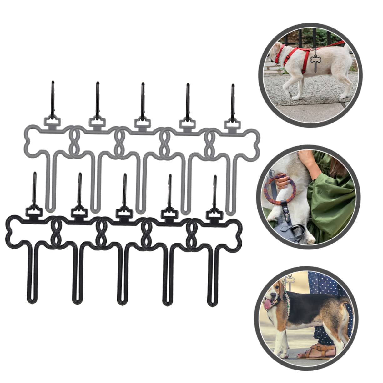 BESPORTBLE 40piezas Clips Para Bolsas De Desechos De Soporte Portátil Para Recogida De Excrementos De De Para