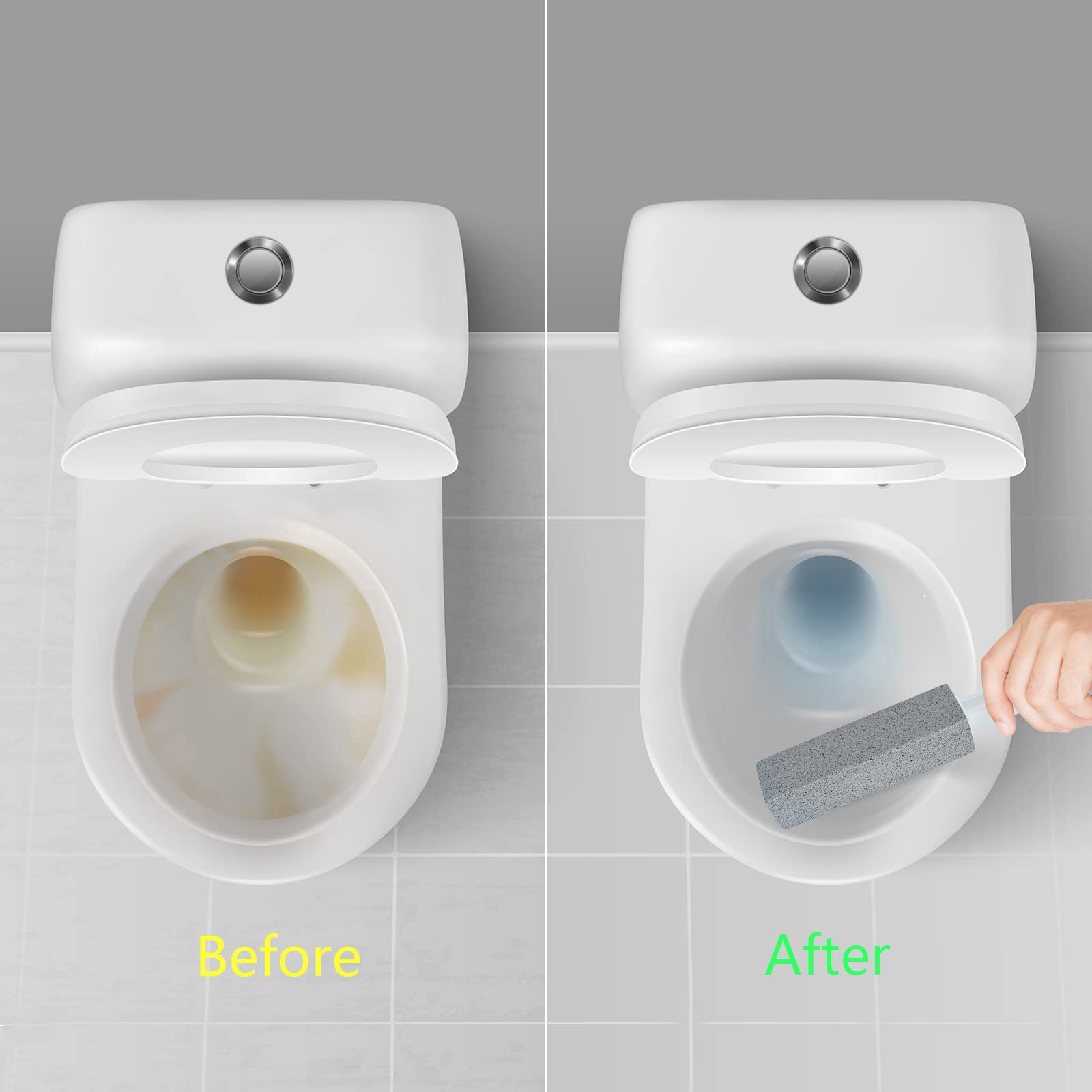 14 Pack Pumice Stone For Toilet Bowl Cleaning, Powerfully Cleans Hard Water Rings Cleaning Toilets Bathtubs Grills Swimming Pools Sinks - View #5