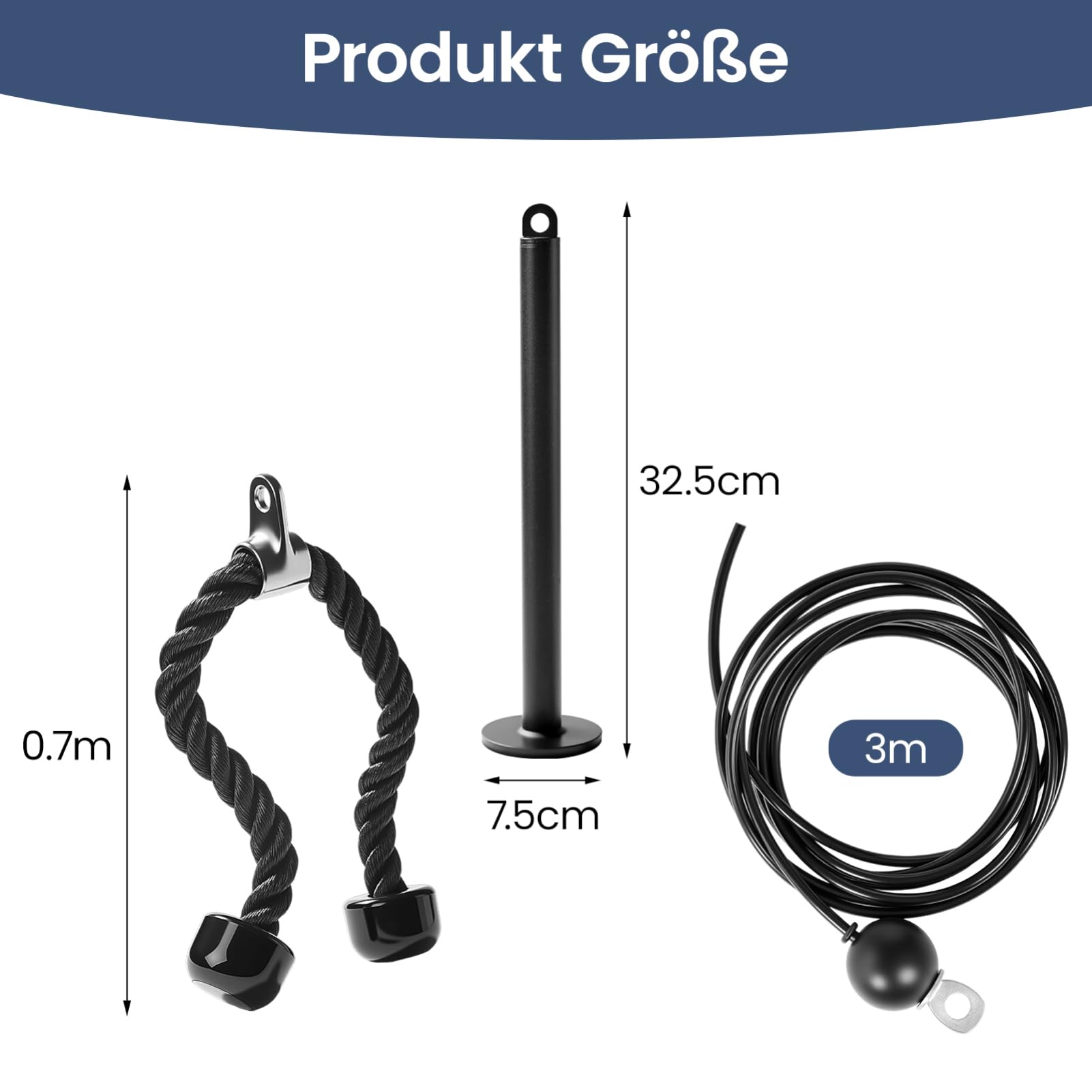 Trintion Fitness Latzug Gym Kabelzug Unterarmtrainer Pull Down und Lift Pulley Machine Attachment für Ganzkörpertraining Krafttrainingsgerät für Arme Rücken Schultern