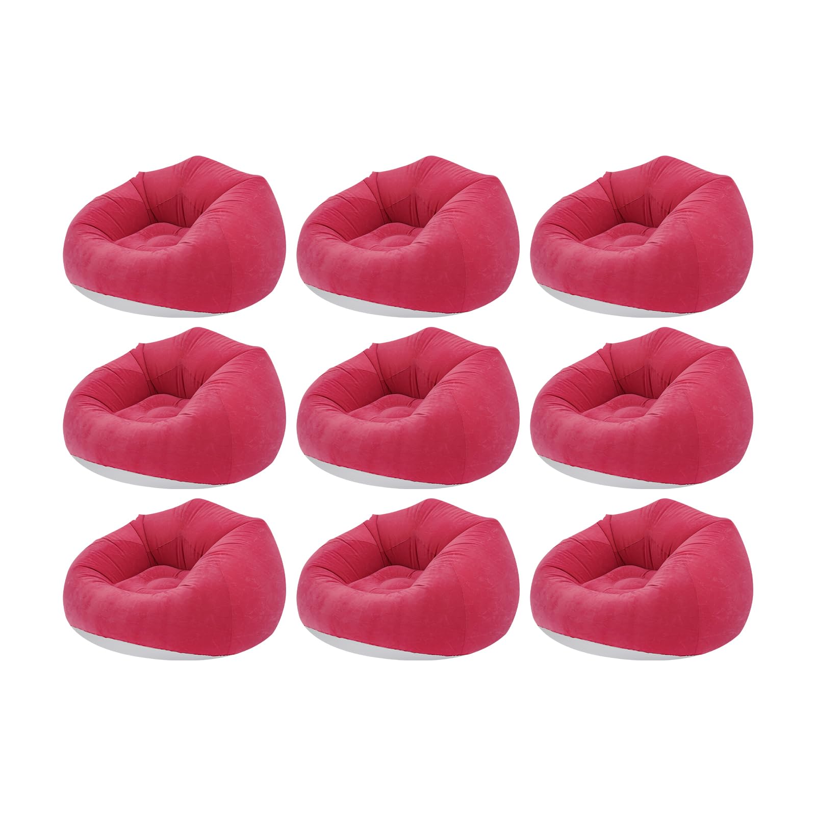 9PCS Inflatable Bean Bag Chairs with Pump, Blow up Couch for Kids &amp; Adults