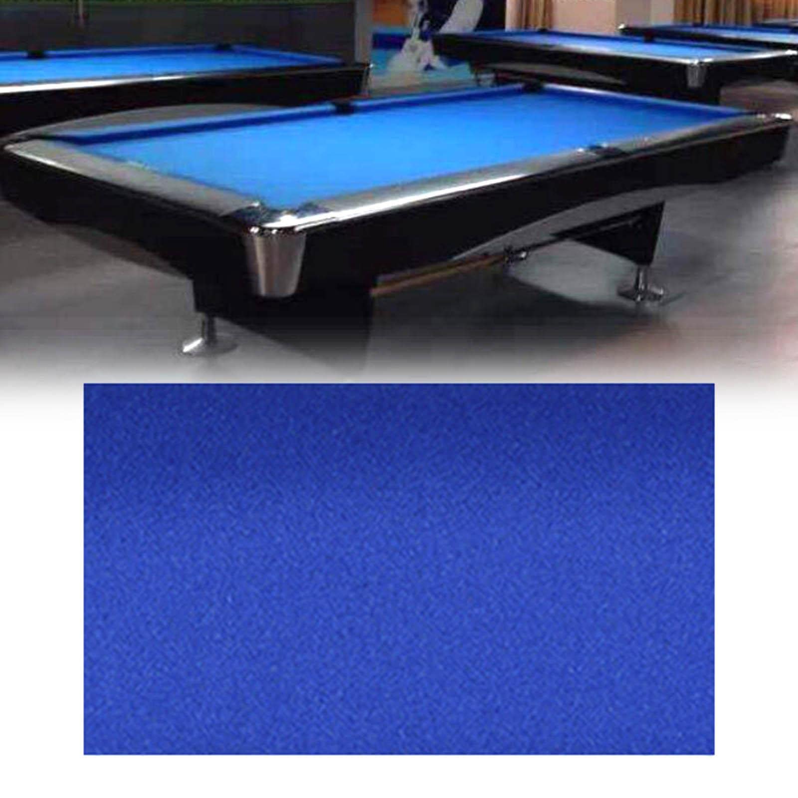 Accessoire de Tissu de Billard peigné 7ft 8ft 9ft Tapis de Nappe Durable Tissu de Couverture en Feutre Hôtel Snooker Table de Billard Clubs, Bleu, 2.4x1.45M