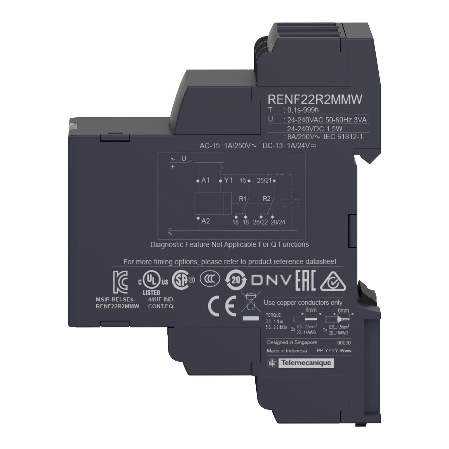 Schneider Electric RENF22R2MMW - Tempo nfc multifunc. 2co 24-240v acdc