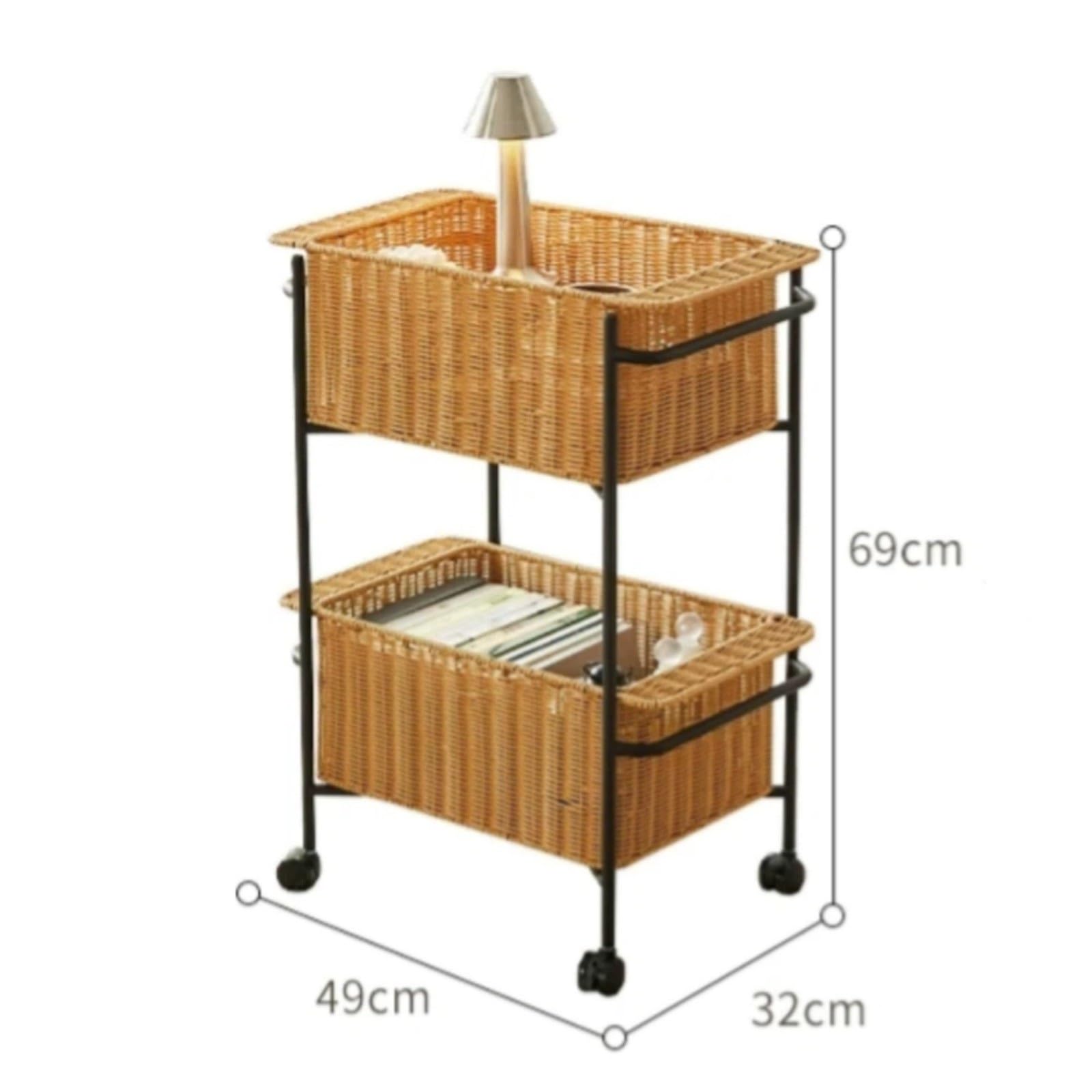 Carro rodante utilitario Carro de Almacenamiento rodante, Estante Organizador Utilidad móvil for Cocina, Sala Estar y baño