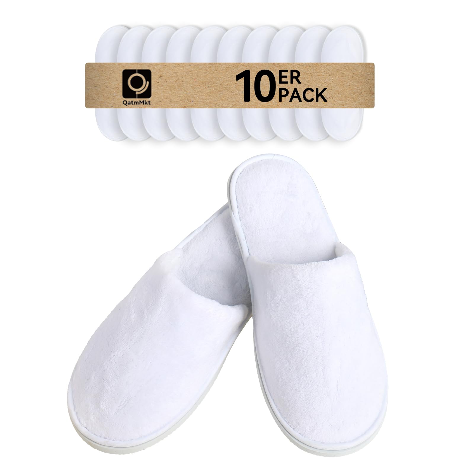 10PCS Unisex Guest Disposable Slippers, SPA Cotton Slipper, Hotel Bath  Slippers Disposable, Travel Bulk Guest House Slipper for Shoeless Home,  Travel