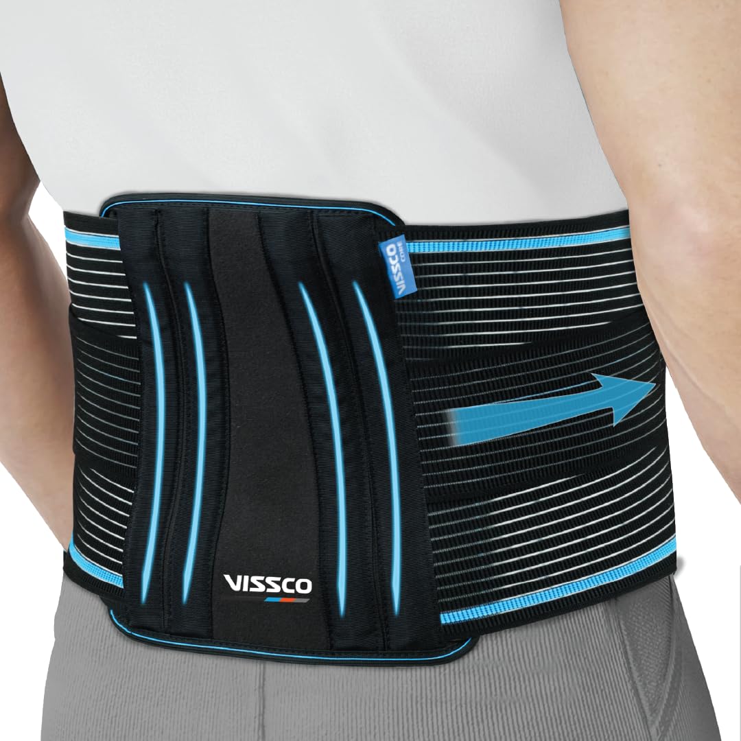 Vissco Lumboset Advance Belt, Back Support for Back Pain Relief, Disc Herniation, Posture Correction, Ergonomic Design, Breathable & Skin Friendly Material for Men & Women- Large(Black) (B0717BM826) Amazon Price History, Amazon Price Tracker