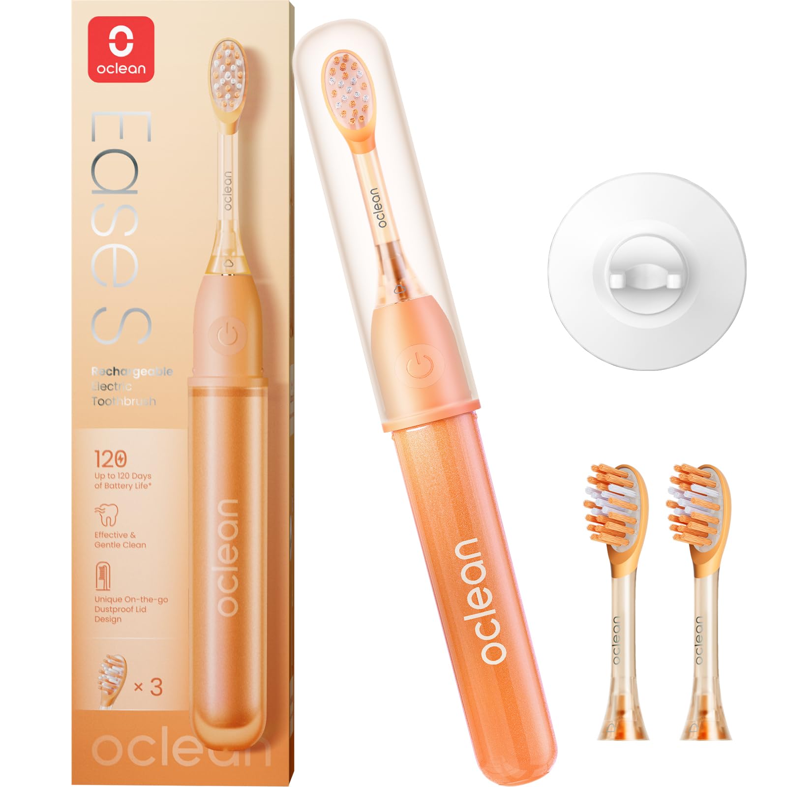 【70%OFF】【1,280円】 Oclean Ease S Type-C充電式 音波 電動歯ブラシ 替えブラシ3本付き