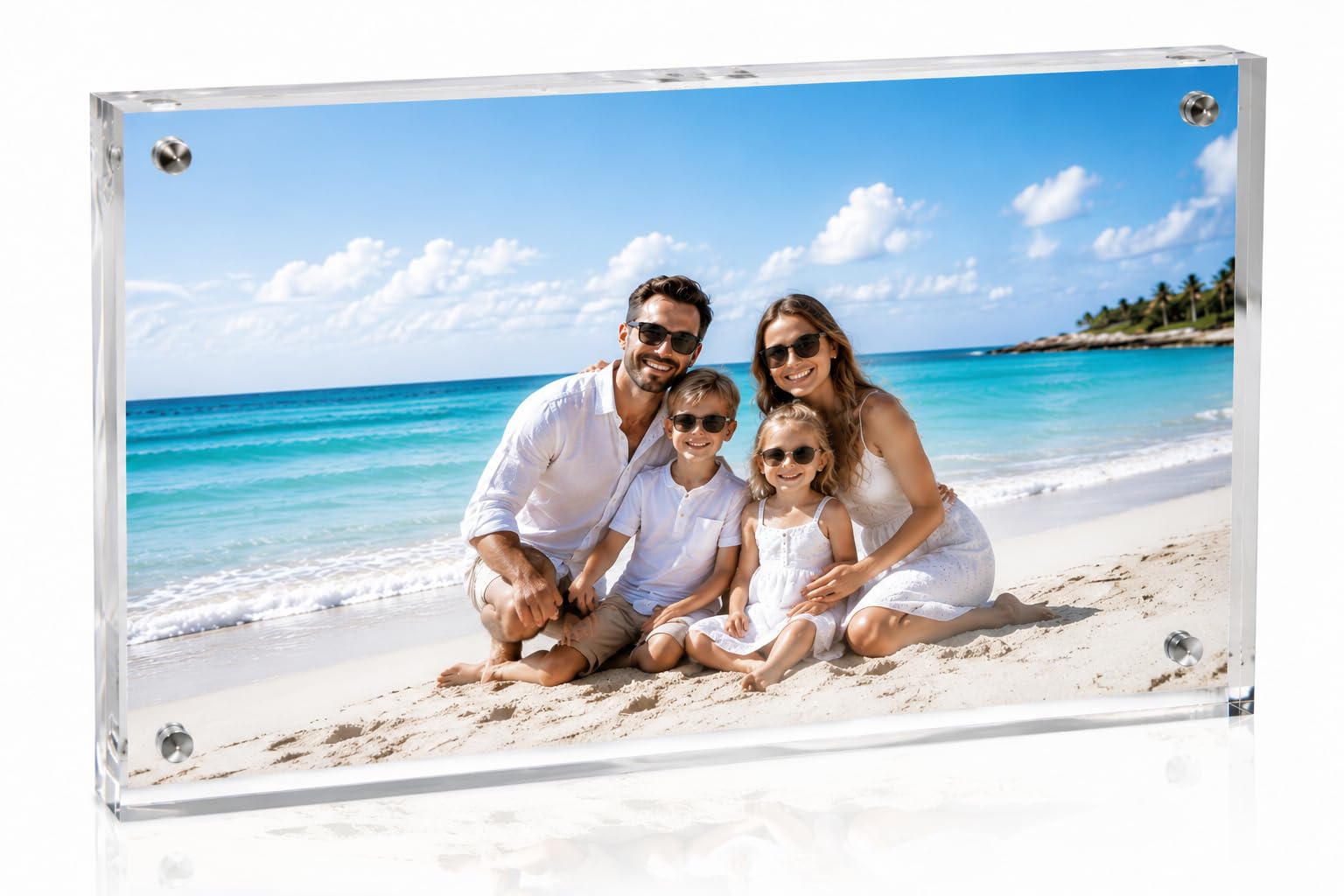 Frameless Picture Frames, Magnetic Acrylic Photo Frame 6x4, Double Sided — image 1