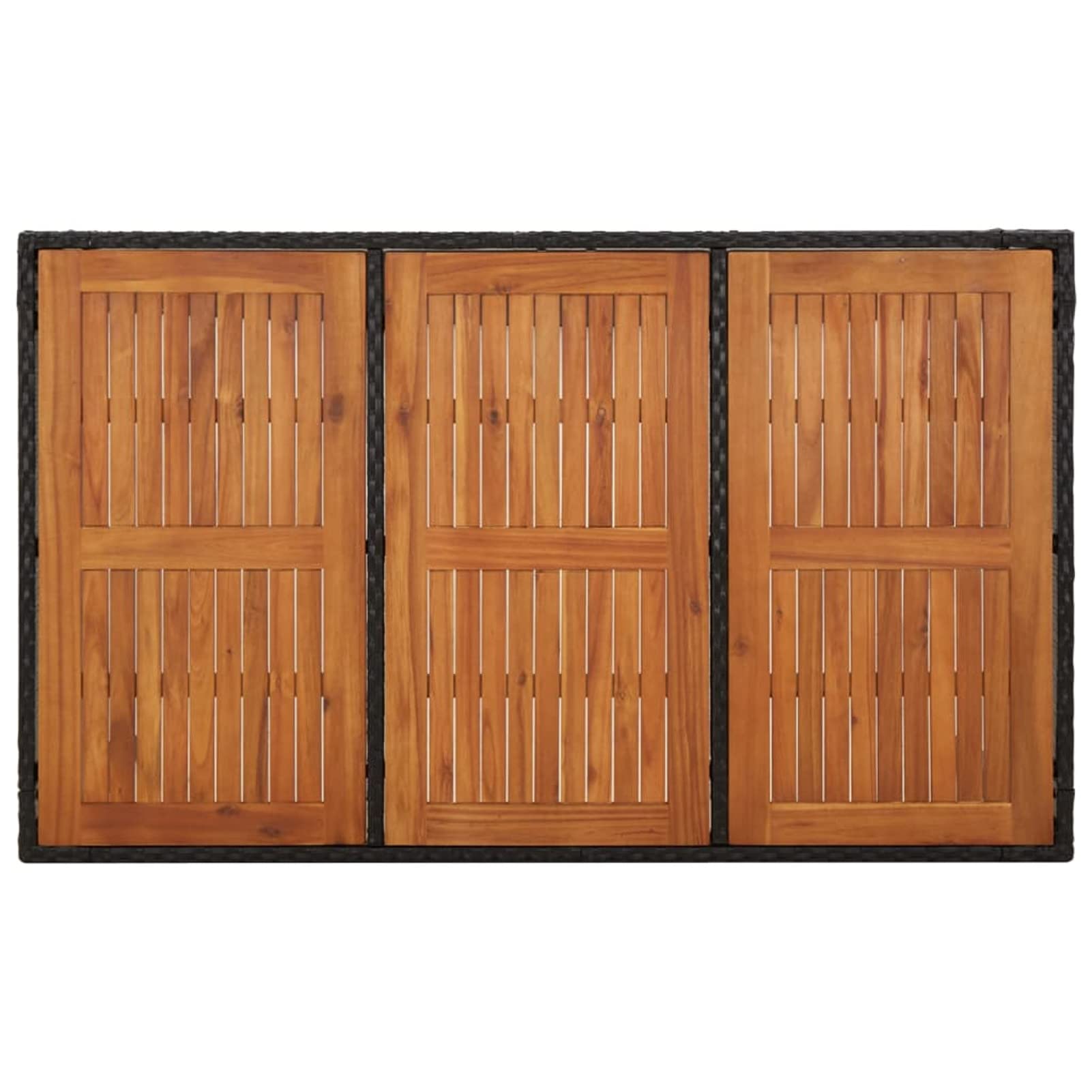 3184989 Set da Pranzo da Giardino 5 pz Nero con Cuscini in Polyrattan Testata in Legno,Testata Letto Matrimoniale Muebles Dormitorio Spalliera Letto Testiere per Letto Matrimoniale