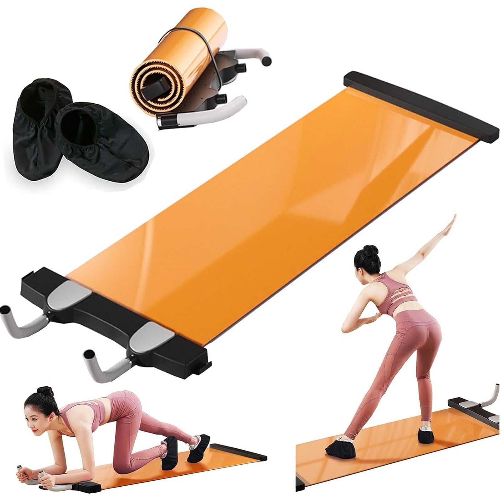 Deska do ślizgania Sportowa mata ślizgowa Fitness Płyta ślizgowa Sprzęt treningowy do jazdy na łyżwach Deska Mata treningowa do ćwiczeń na rolkach,do ćwiczeń nóg Trening tułowia Deska ćwiczeń brzucha(