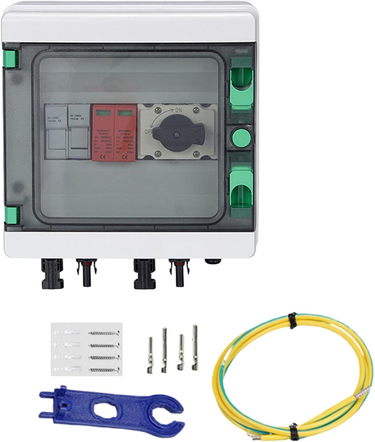 Nsaroche コンバイナーボックス プロフェッショナル仕様 太陽光発電システム 1入力1出力 接続箱 IP65防水防塵 IK10