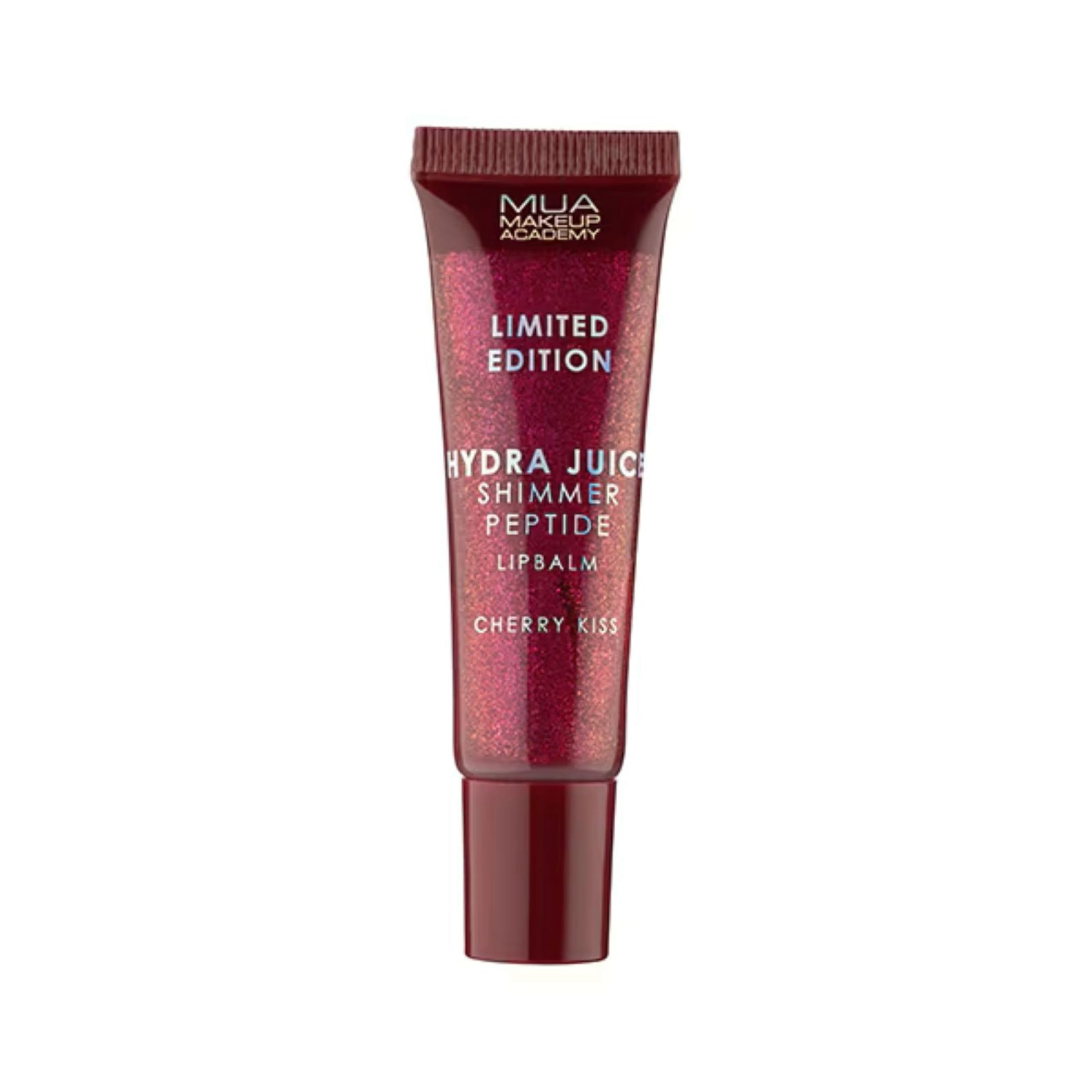 MUA Makeup Academy Hydra Juice Shimmer Peptide Lip Balm, Cherry Kiss, Vegan & Cruelty Free, 10 ml